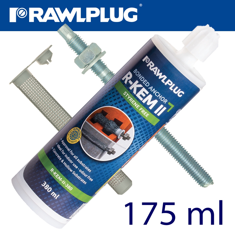 POLYESTER STYRENE FREE RESIN 175ML CHEM ANCHOR W/4 STUDS AND SLEEVES POLYESTER STYRENE FREE RESIN 175ML CHEM ANCHOR W/4 STUDS AND SLEEVES
