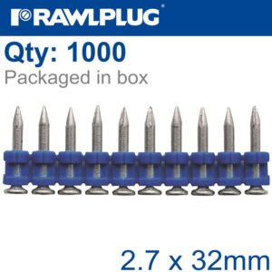PINS FOR STEEL & CONCRETE 2.7MMX32MM X1000 PER BOX