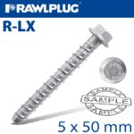 CONCRETE SCREWBOLT 5X50MM HEX HEAD WITH FLANGE GALVANIZED BOX OF  100