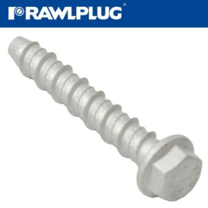 CONCRETE SCREWBOLT M8 10x60MM HEX FLANGE ZINC FL X100-BOX