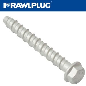 CONCRETE SCREWBOLT M8 10x75MM HEX FLANGE ZINC FL X100-BOX