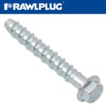 CONCRETE SCREWBOLT M10 12.5x85MM HEX FLANGE ZINC PL X50-BOX