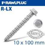 CONCRETE SCREWBOLT 10X100MM HEX HEAD WITH FLANGE GALVANIZED 50/BOX