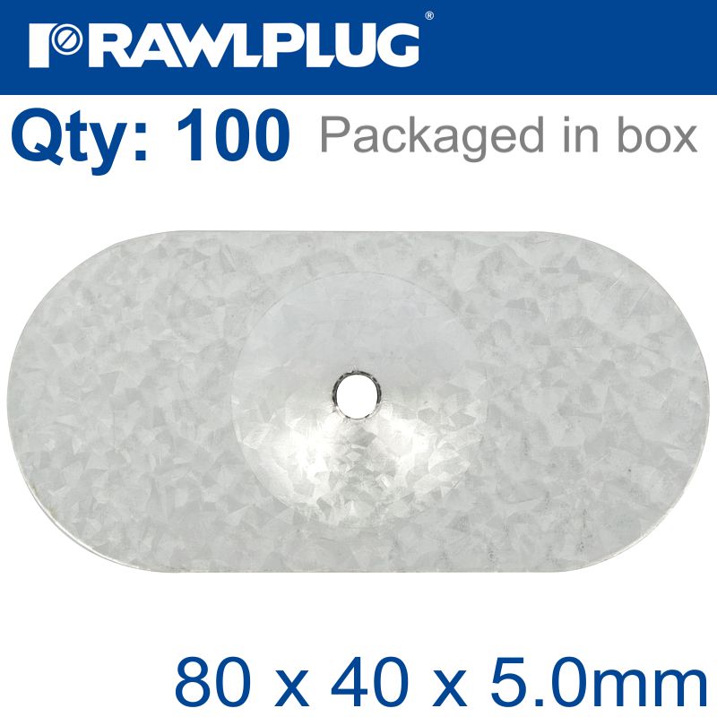 OVAL STEEL WASHER 80MMX40MMX5.0MM ALUM ZINC COATING BOX OF 100 OVAL STEEL WASHER 80MMX40MMX5.0MM ALUM ZINC COATING BOX OF 100