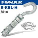 HOOK BOLT M10X120MM X25 -BOX