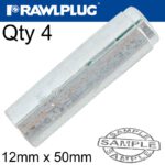 WEDGE ANCHOR 12X50MM X4 -BAG