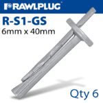 CEILING WEDGE ANCHOR 6X40MM 6 -BAG
