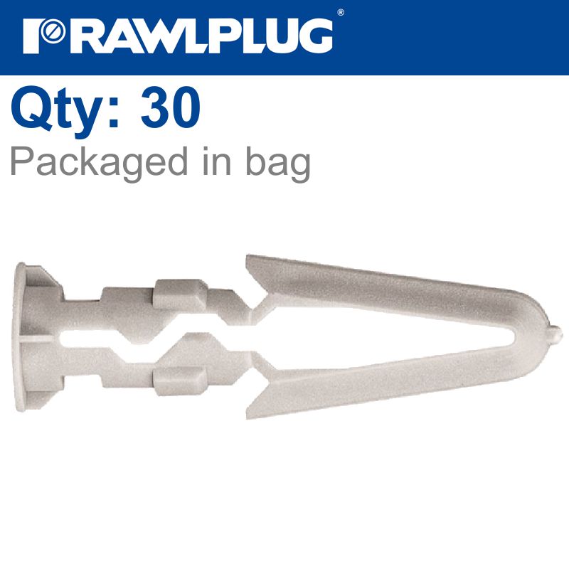PLASTIC TOGGLES FOR DRYWALL 30 PER BAG WITH SCREWS PLASTIC TOGGLES FOR DRYWALL 30 PER BAG WITH SCREWS