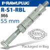 RAWLBOLT SHIELD ANCHOR M6X40MM 5 PER BAG