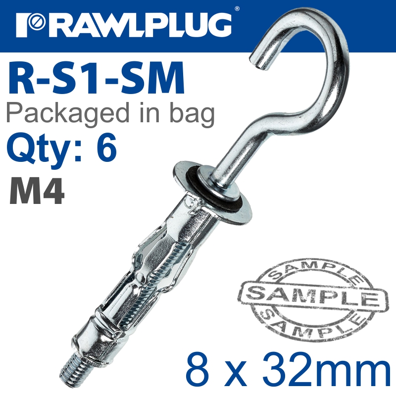 INTERSET CAVITY FIXING M4X32MM X6-BAG HOOK INTERSET CAVITY FIXING M4X32MM X6-BAG HOOK