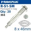INTERSET CAVITY FIXING M4X46MM X20-BAG