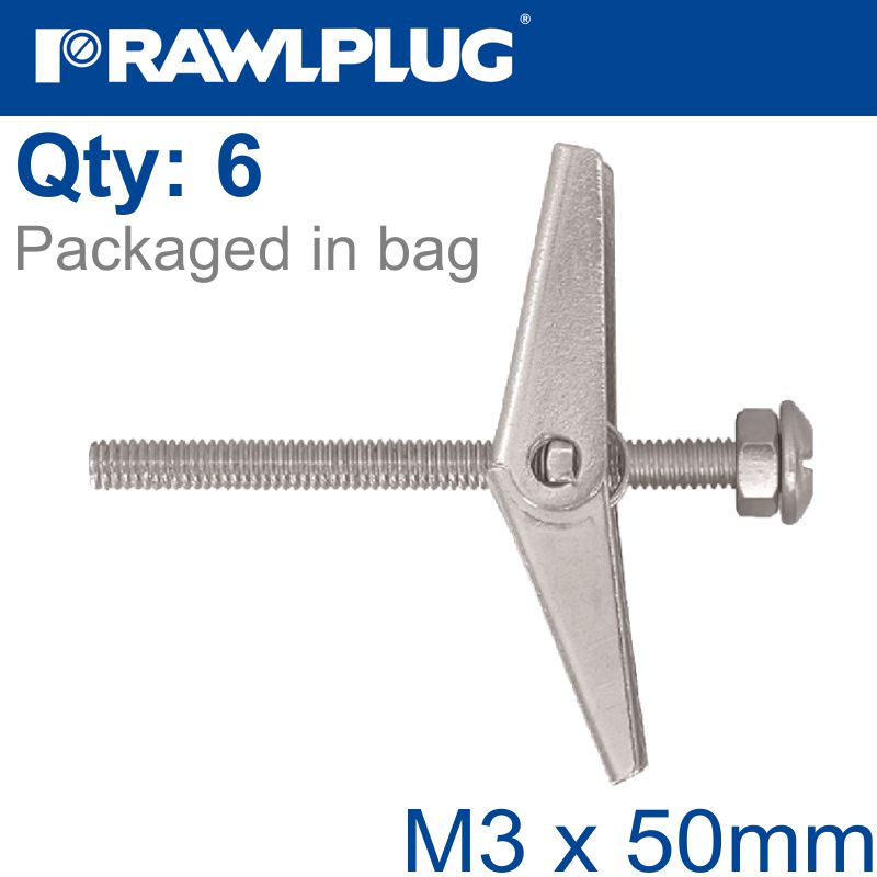SPRING TOGGLE+SCREW M3X50MM X6-BAG SPRING TOGGLE+SCREW M3X50MM X6-BAG