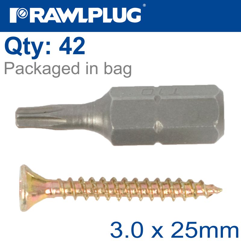 R-TS HARDENED SCREW 3.0X25MM X42 PER BAG R-TS HARDENED SCREW 3.0X25MM X42 PER BAG