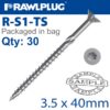 R-TS HARDENED SCREW 3.5X40MM X30 PER BAG