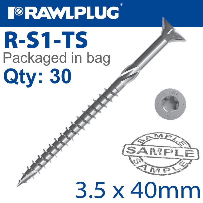R-TS HARDENED SCREW 3.5X40MM X30 PER BAG R-TS HARDENED SCREW 3.5X40MM X30 PER BAG