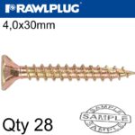 R-TS HARDENED SCREW 4.0X30MM X40 PER BAG