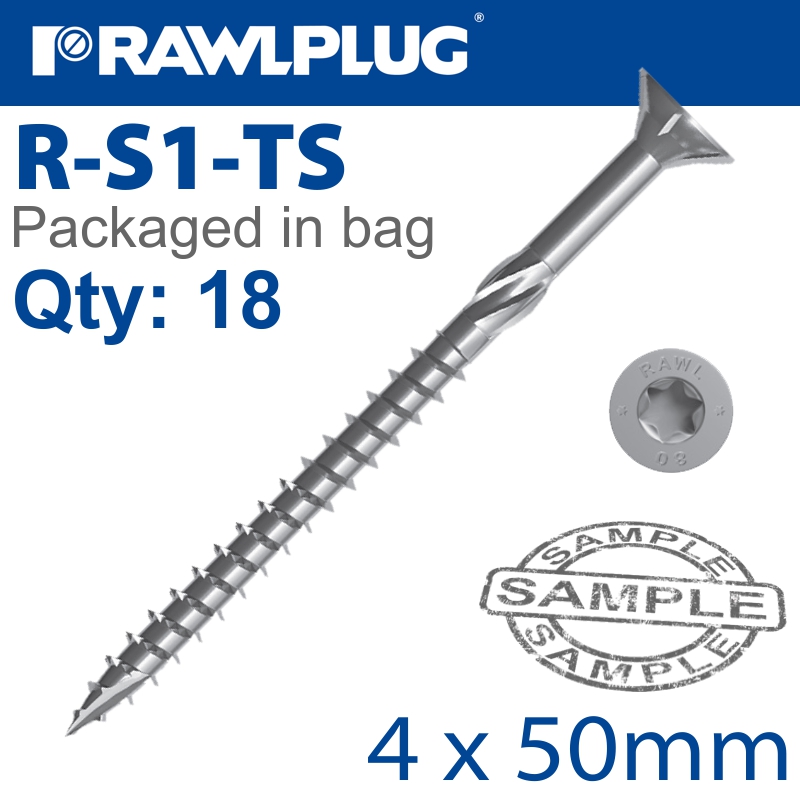 R-TS HARDENED SCREW 4.0X50MM X18 PER BAG R-TS HARDENED SCREW 4.0X50MM X18 PER BAG