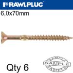 R-TS HARDENED SCREW 6.0X70MM X6 PER BAG