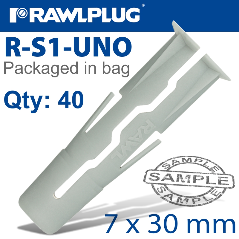 UNIVERSAL PLUG 7X30MM X40-BAG UNIVERSAL PLUG 7X30MM X40-BAG
