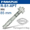 THROUGHBOLT M6X85X25MM 4 -BAG
