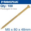 R-DSX SCREWS M5 X 80X48 GINGER RUSPERT X100-TUB