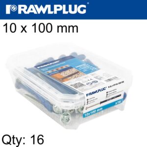 FRAME FIXING FF1 WITH HEX HEAD SCREW 10X100MM 16PSC PER TUB