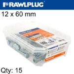 EXPANSION PLUG FIX 12X60MM WITH SCREW 15PSC PER TUB