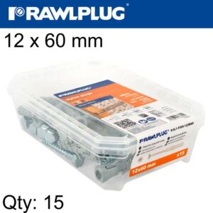 EXPANSION PLUG FIX 12X60MM WITH SCREW 15PSC PER TUB