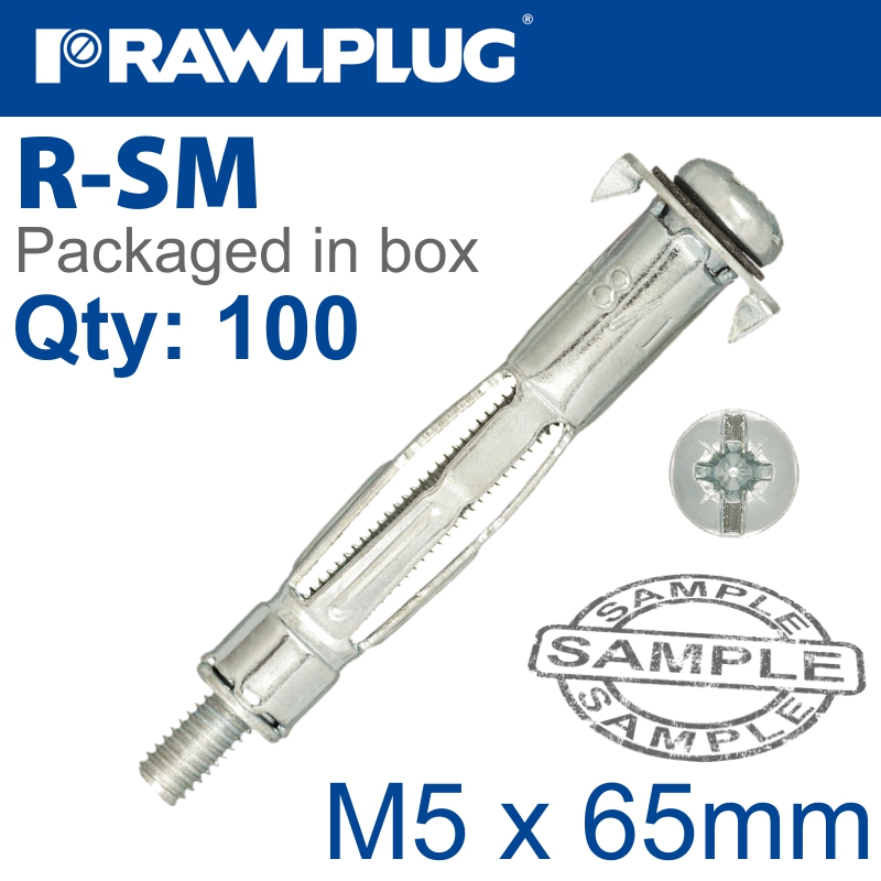 INTERSET FIXING FOR DRYWALL M5X65MM X100-BOX 10MM DRILL INTERSET FIXING FOR DRYWALL M5X65MM X100-BOX 10MM DRILL