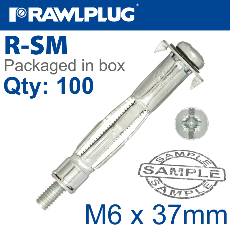 INTERSET FIXING FOR DRYWALL M6X37MM X100-BOX 12MM DRILL INTERSET FIXING FOR DRYWALL M6X37MM X100-BOX 12MM DRILL