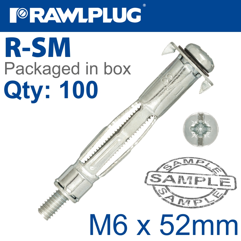 INTERSET FIXING FOR DRYWALL M6X52MM X100-BOX 12MM DRILL INTERSET FIXING FOR DRYWALL M6X52MM X100-BOX 12MM DRILL