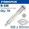 INTERSET FIXINGS FOR DRYWALLS M8X80MM BOX OF  50