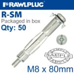 INTERSET FIXINGS FOR DRYWALLS M8X80MM BOX OF  50