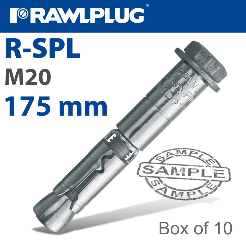R-SPL SAFETY PLUS - LOOSE BOLT 20X175MM X10 PER BOX R-SPL SAFETY PLUS - LOOSE BOLT 20X175MM X10 PER BOX