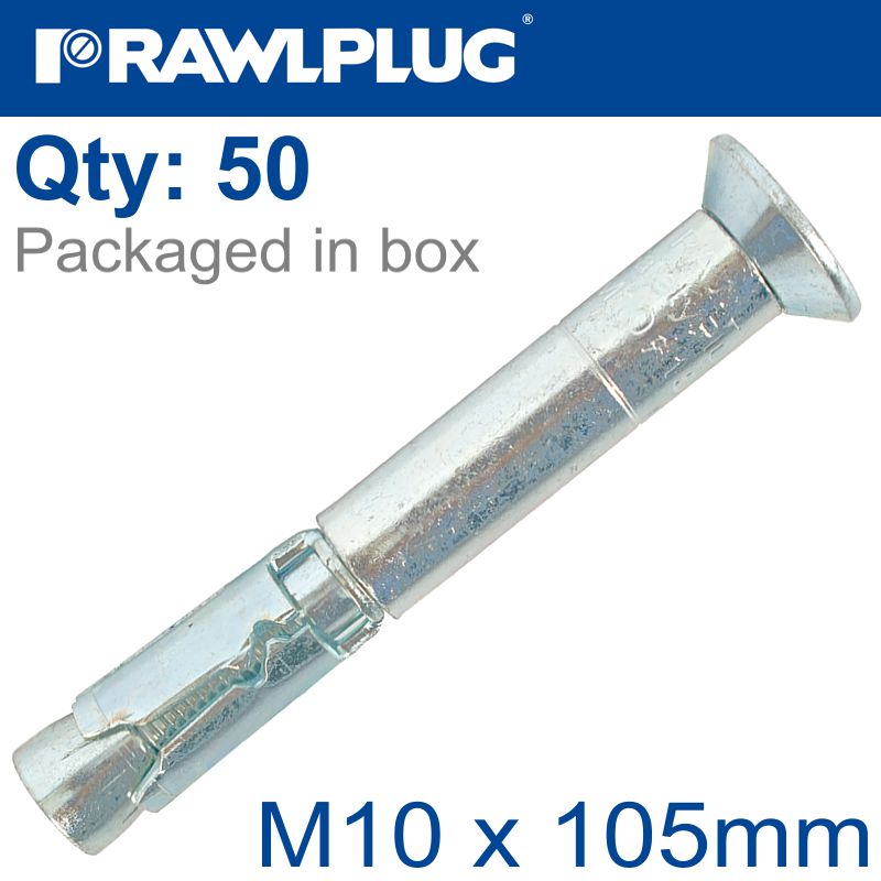 R-SPL SAFETY PLUS - COUNTERSUNK M10X105MM X50 PER BOX R-SPL SAFETY PLUS - COUNTERSUNK M10X105MM X50 PER BOX