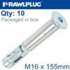 R-SPL SAFETY PLUS - COUNTERSUNK M16X155MM X10 PER BOX