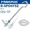 SPRING TOGGLE WITH M4X75 ROUND HOOK BOX OF  50