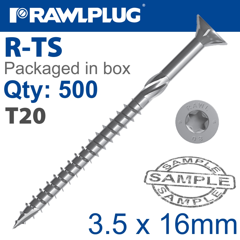 TORX T20 CHIPBOARD SCREW 3.5X16MM X500-BOX TORX T20 CHIPBOARD SCREW 3.5X16MM X500-BOX