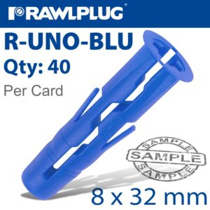 UNIVERSAL PLUG BLUE 8MM X 32MM X40-CLIP