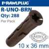 UNIVERSAL PLUG BROWN 7MM X 30MM X3 OF X96 WRAPED