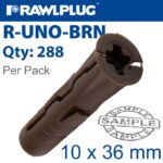 UNIVERSAL PLUG BROWN 7MM X 30MM X3 OF X96 WRAPED