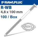 WB SELF-DRILLING SCREW FOR STEEL WITH DOUBLE THREAD BOX OF 100