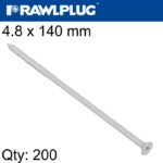 DRILLNG SCREWS FOR STEEL AND TIMBER 4.8X140MM PH2 ZINC FLAKE X200-BOX