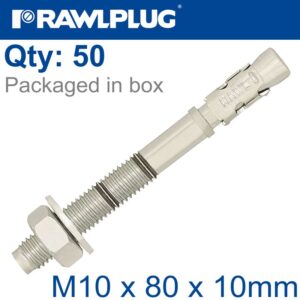 THROUGHBOLT M10X80X10MM X50 -BOX
