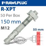 THROUGHBOLT M12X150X55MM X50 -BOX