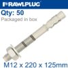 THROUGHBOLT M12X220X125MM X50 -BOX