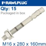 THROUGHBOLT M16X280X160MM X15 -BOX