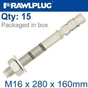THROUGHBOLT M16X280X160MM X15 -BOX