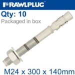 THROUGHBOLT M24X300X140MM X10 -BOX