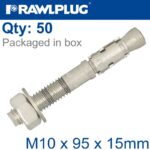 THROUGBOLT SS M10X95X15MM X50 -BOX